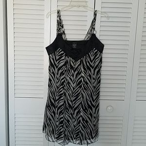 Zebra print mini dress